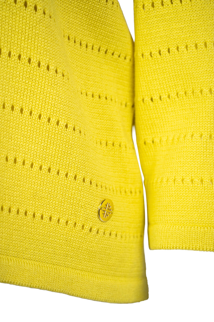 Cardigan in hole structure | 100% Made in Germany – FABER